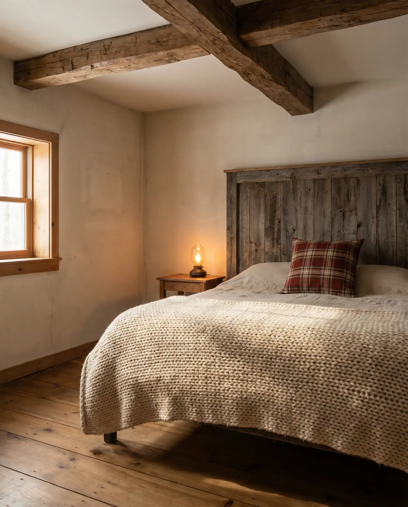 Cozy Rustic Bedroom With Reclaimed Wood 2