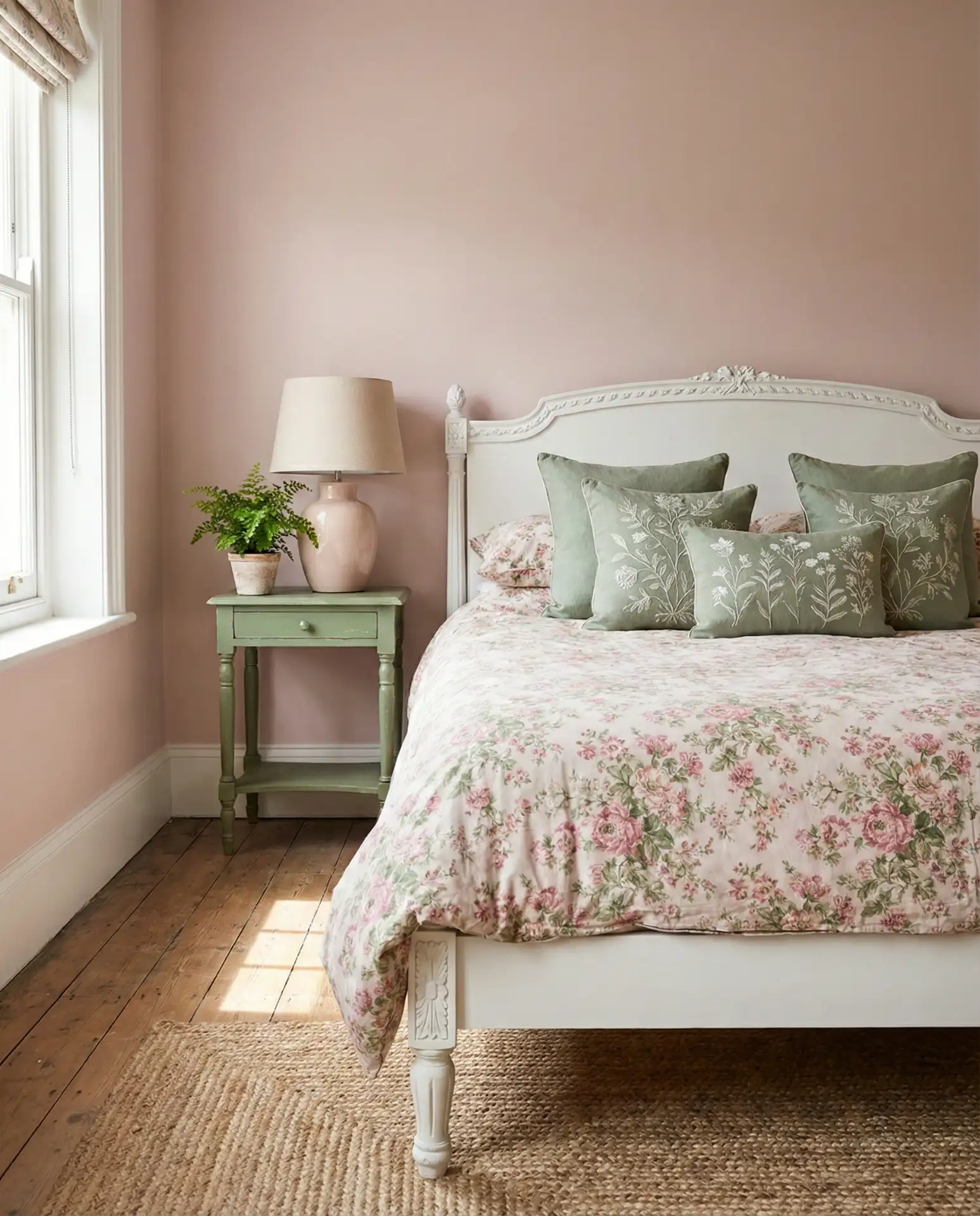 Cute Pink and Green Vintage Bedroom 2