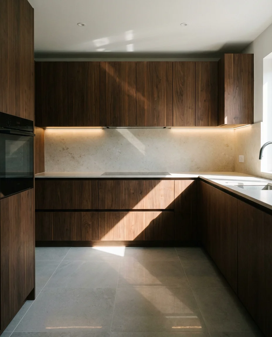 Dark Wood Cabinets with a Modern Twist 1