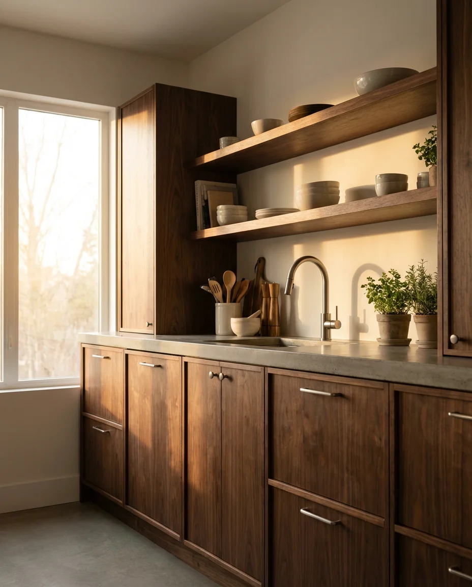 Dark Wood Cabinets with a Modern Twist 2