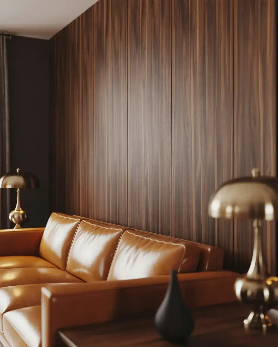Dark Wood Paneling for a Sophisticated Look 1