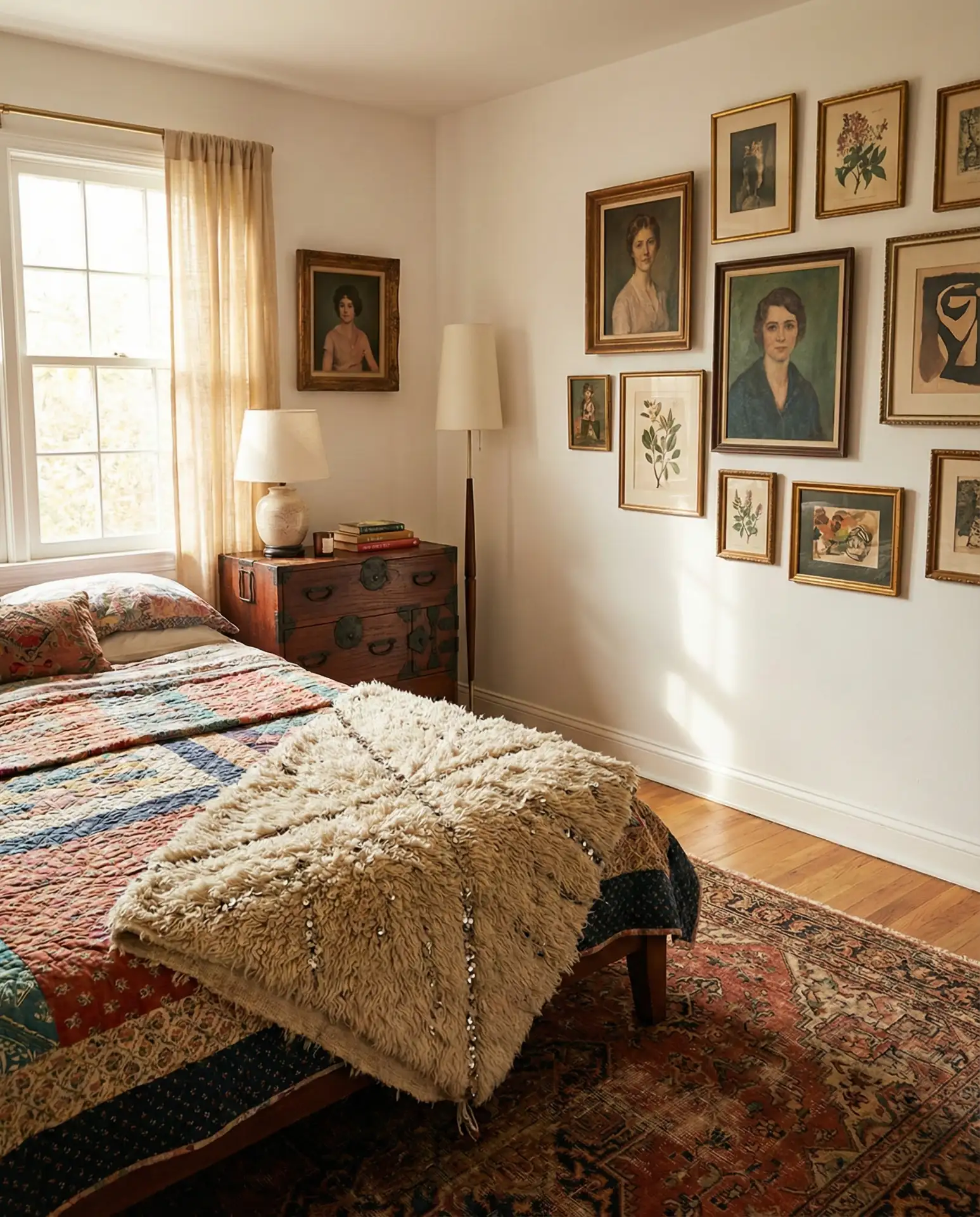 Eclectic Vintage Bedroom With Global Textiles 2