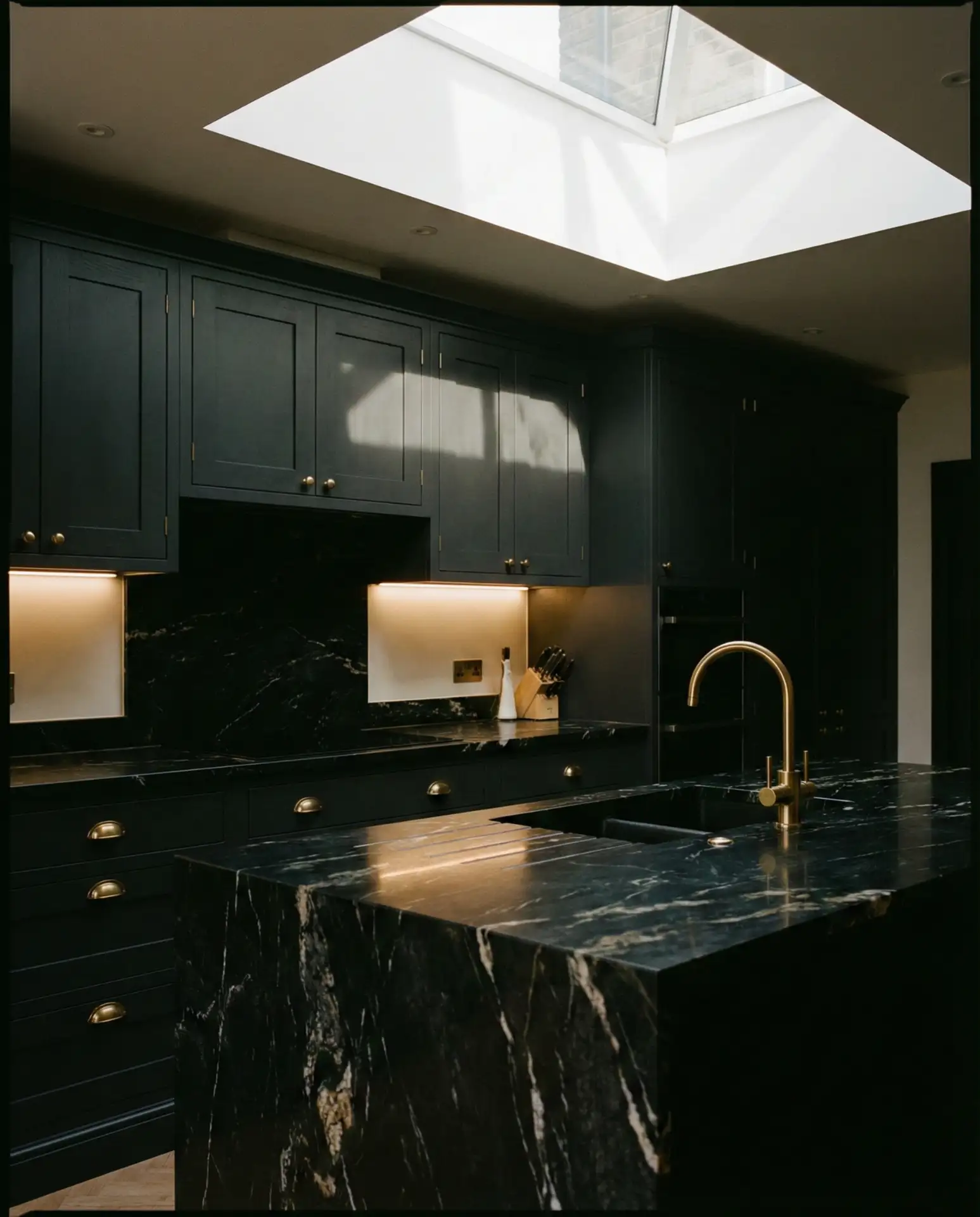 Elegant Dark Kitchen Design with Moody Drama 1
