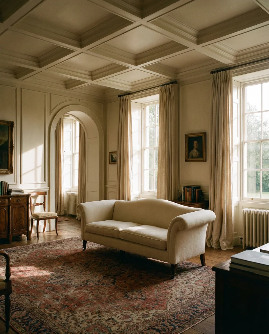 Elegant Living Room with Architectural Details 1