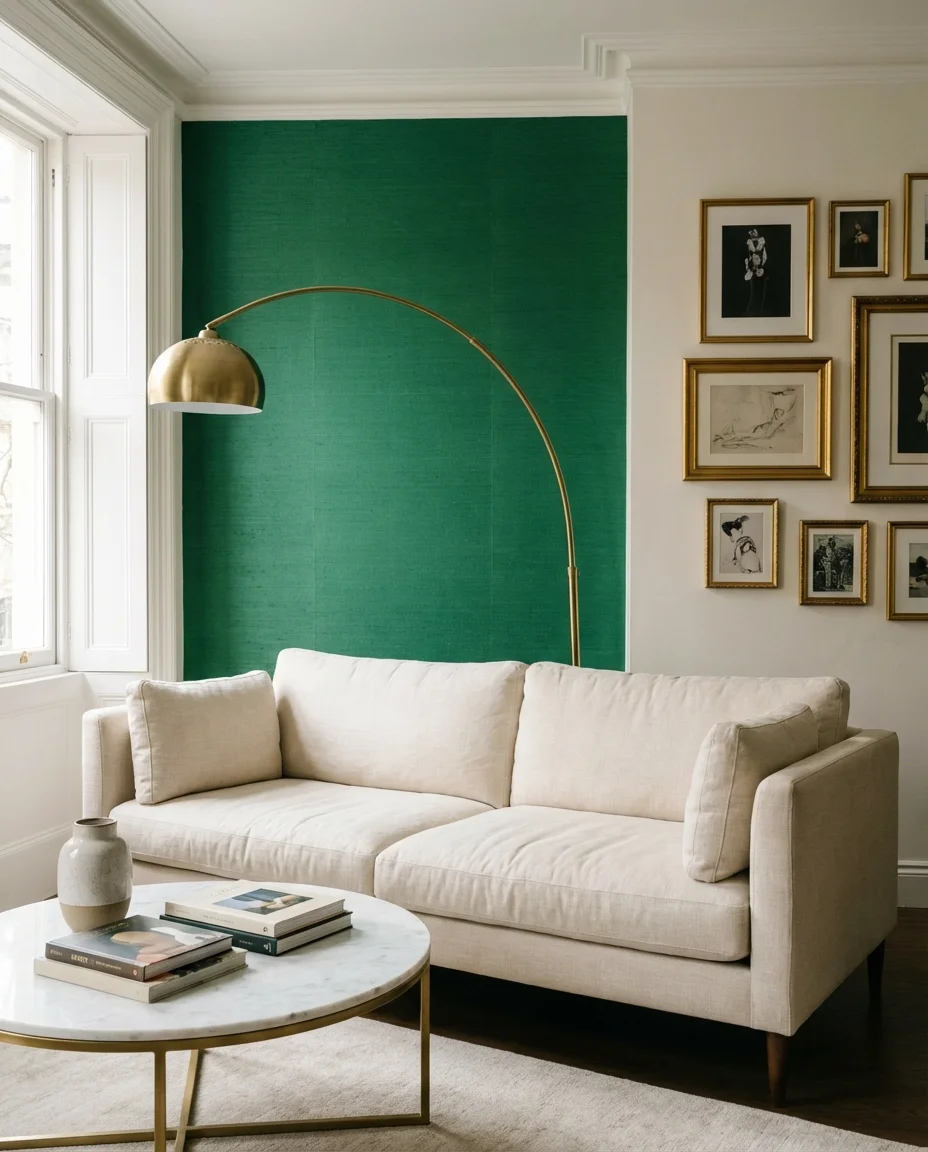 Emerald Green Statement Wall 1