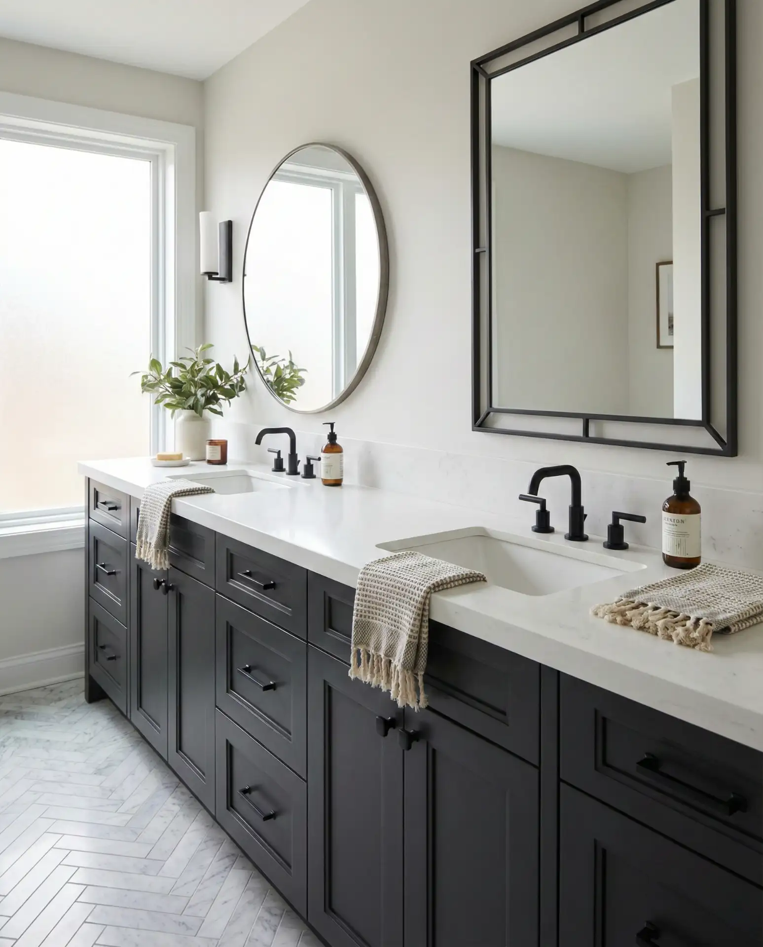 Ensuite Master With His and Hers Vanities 1