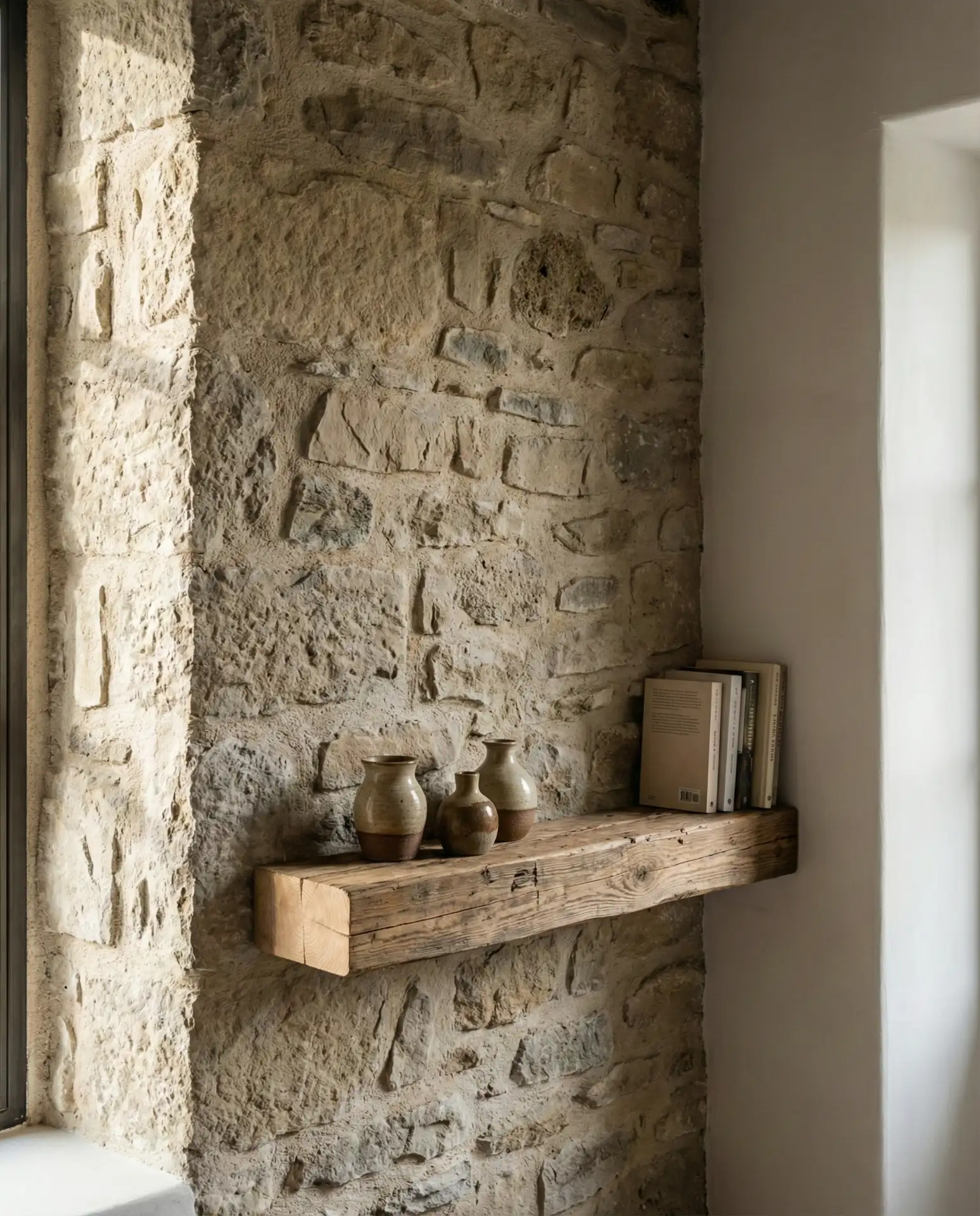 Exposed Stone Wall Feature 2