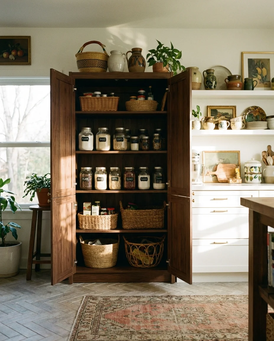 Freestanding Pantry Cabinet for Renters 2