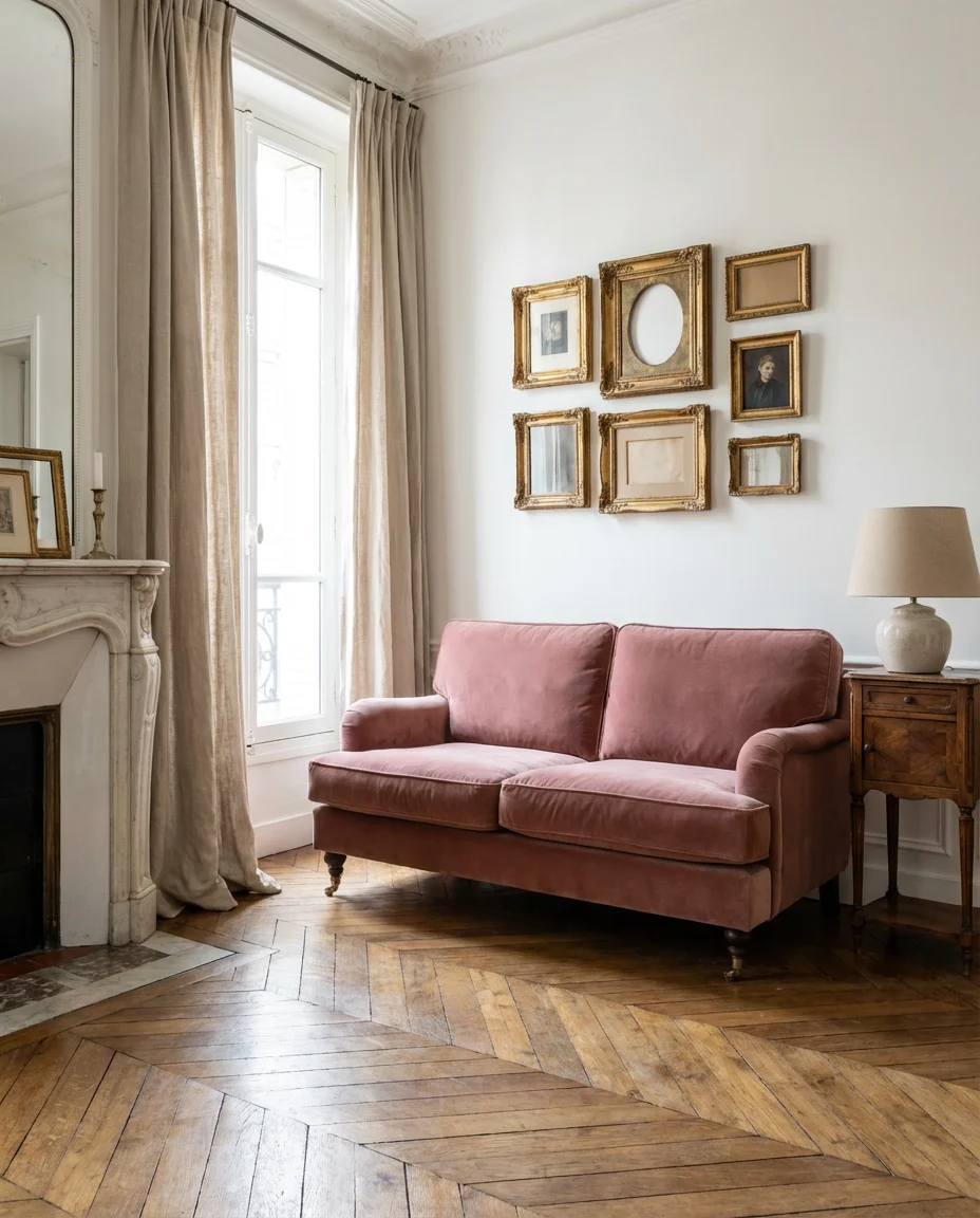 French-Inspired Living Room with Antique Accents 1