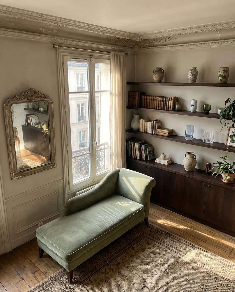 French-Inspired Living Room with Antique Accents 2