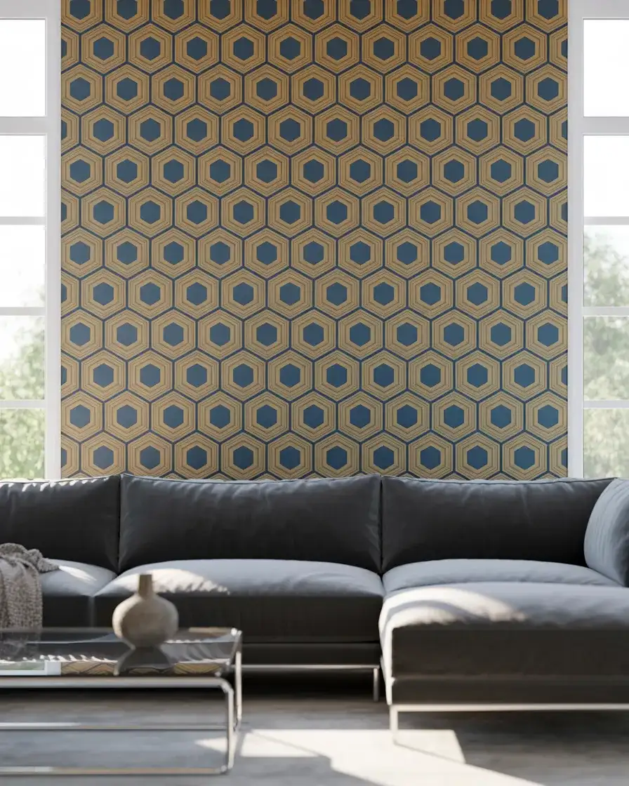 Geometric Wallpaper in Bold Colors 2