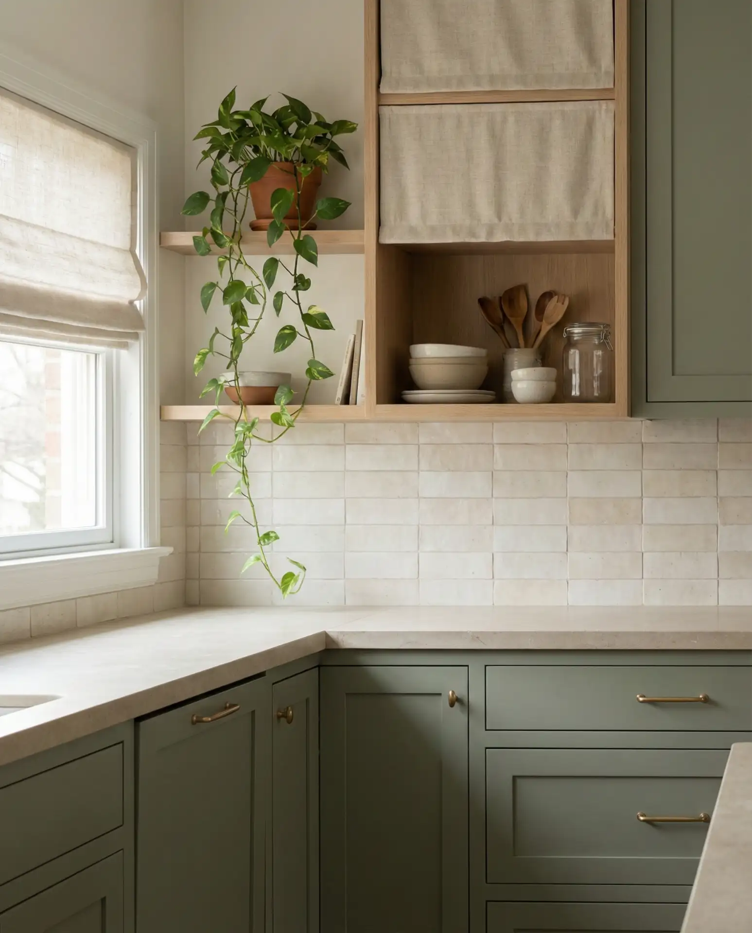 Green Kitchen Cabinetry and Biophilic Design 1