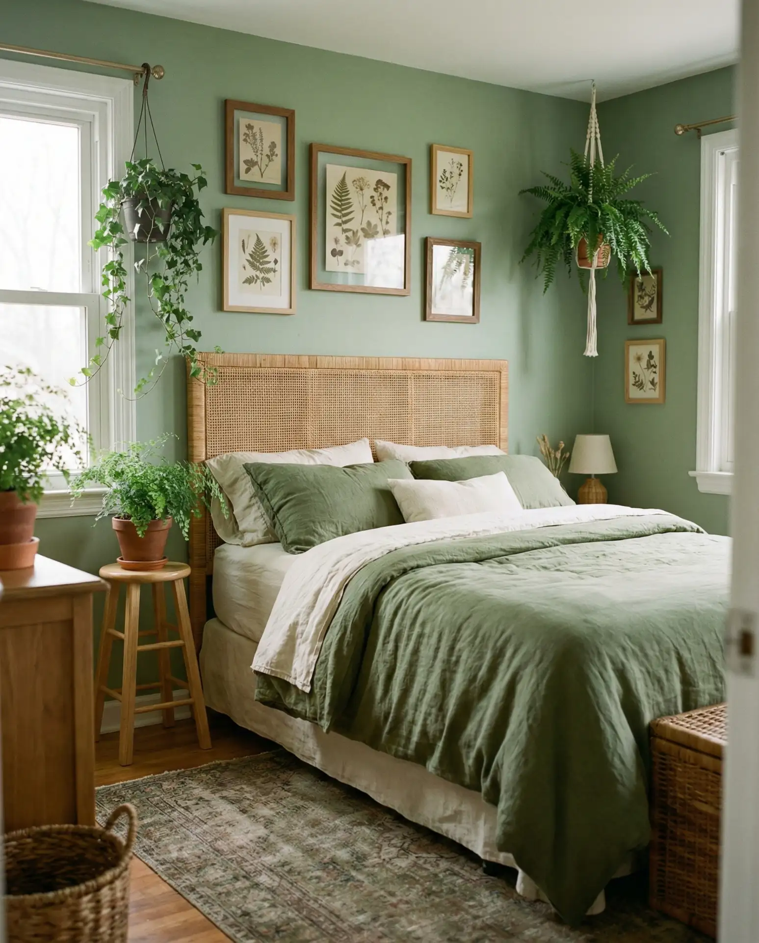 Green Vintage Bedroom Inspired by Cottagecore 1