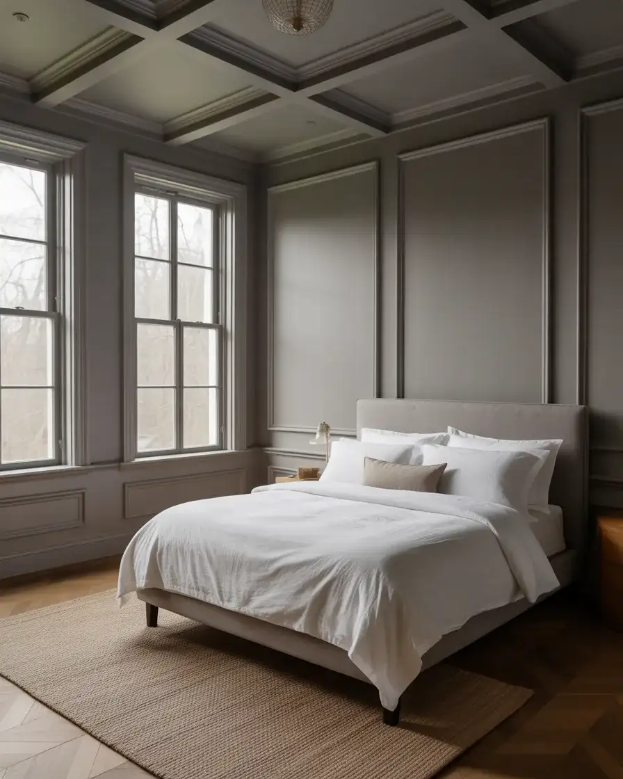 Grey Bedroom Inspirations with Architectural Details 2