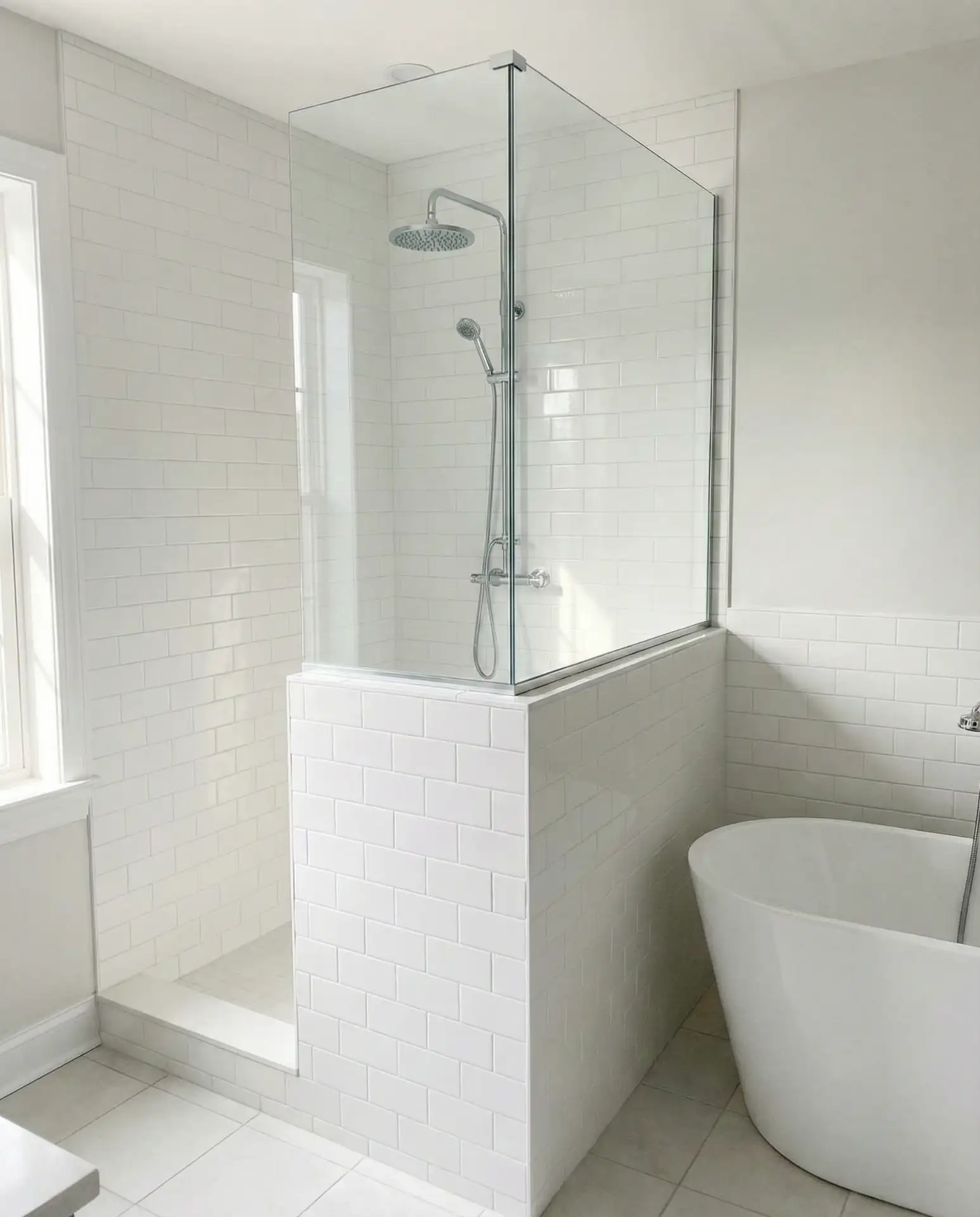 Half Wall Shower Enclosures 1