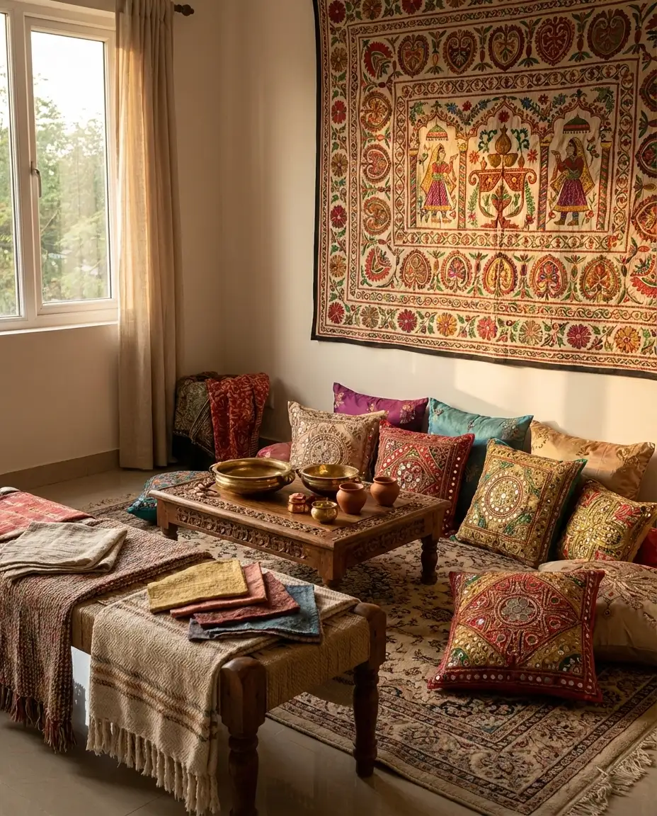 Indian-Inspired Guest Room with Rich Textiles 1