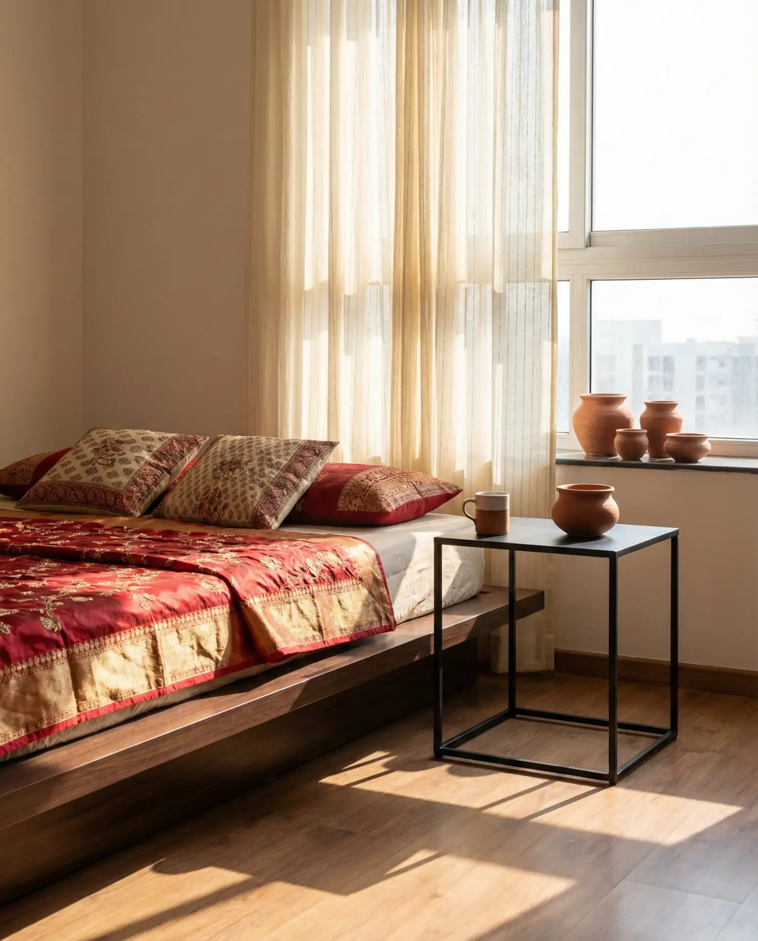 Indian Modern with Low Platform Beds 1