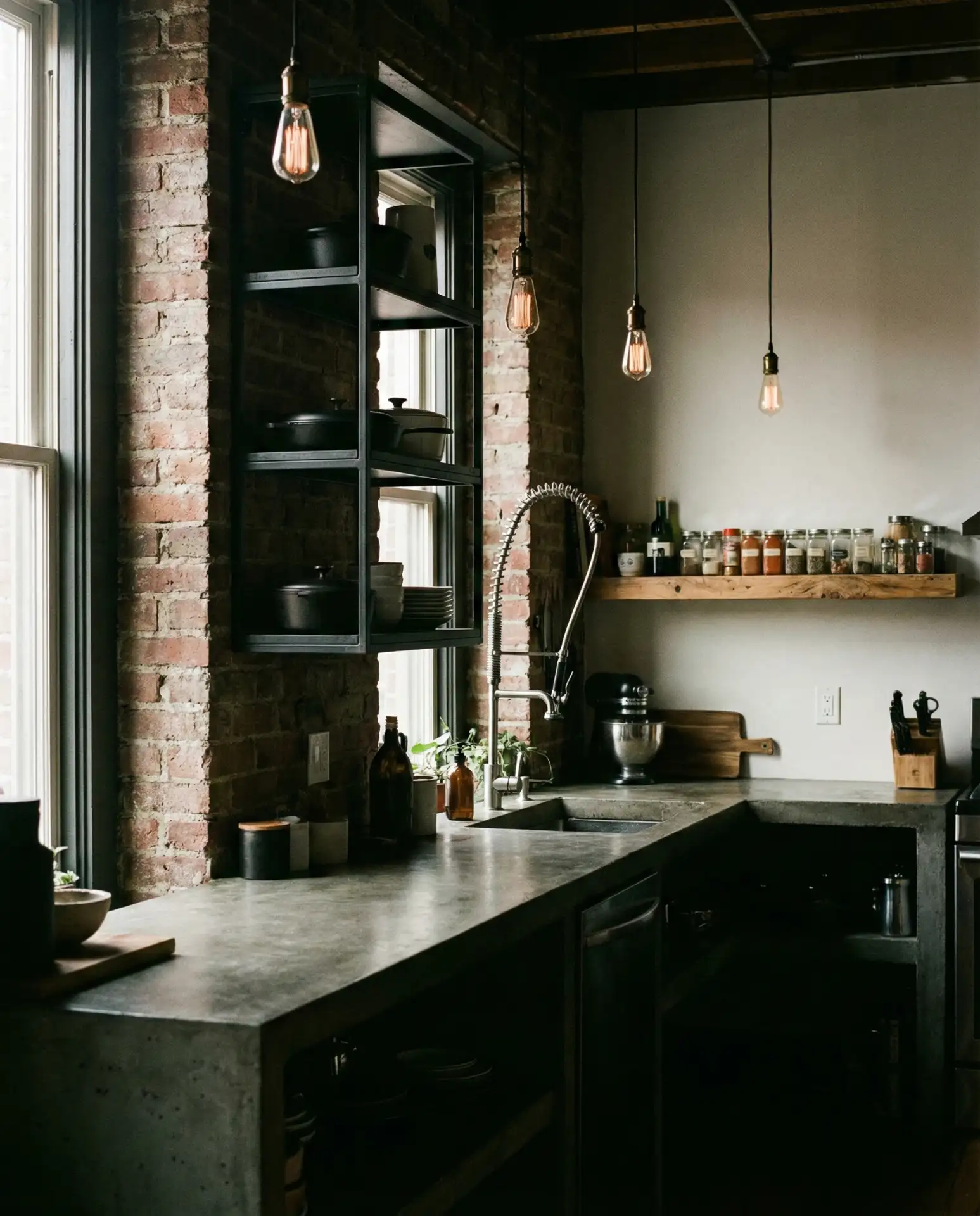 Industrial Kitchen Style with Exposed Elements 2