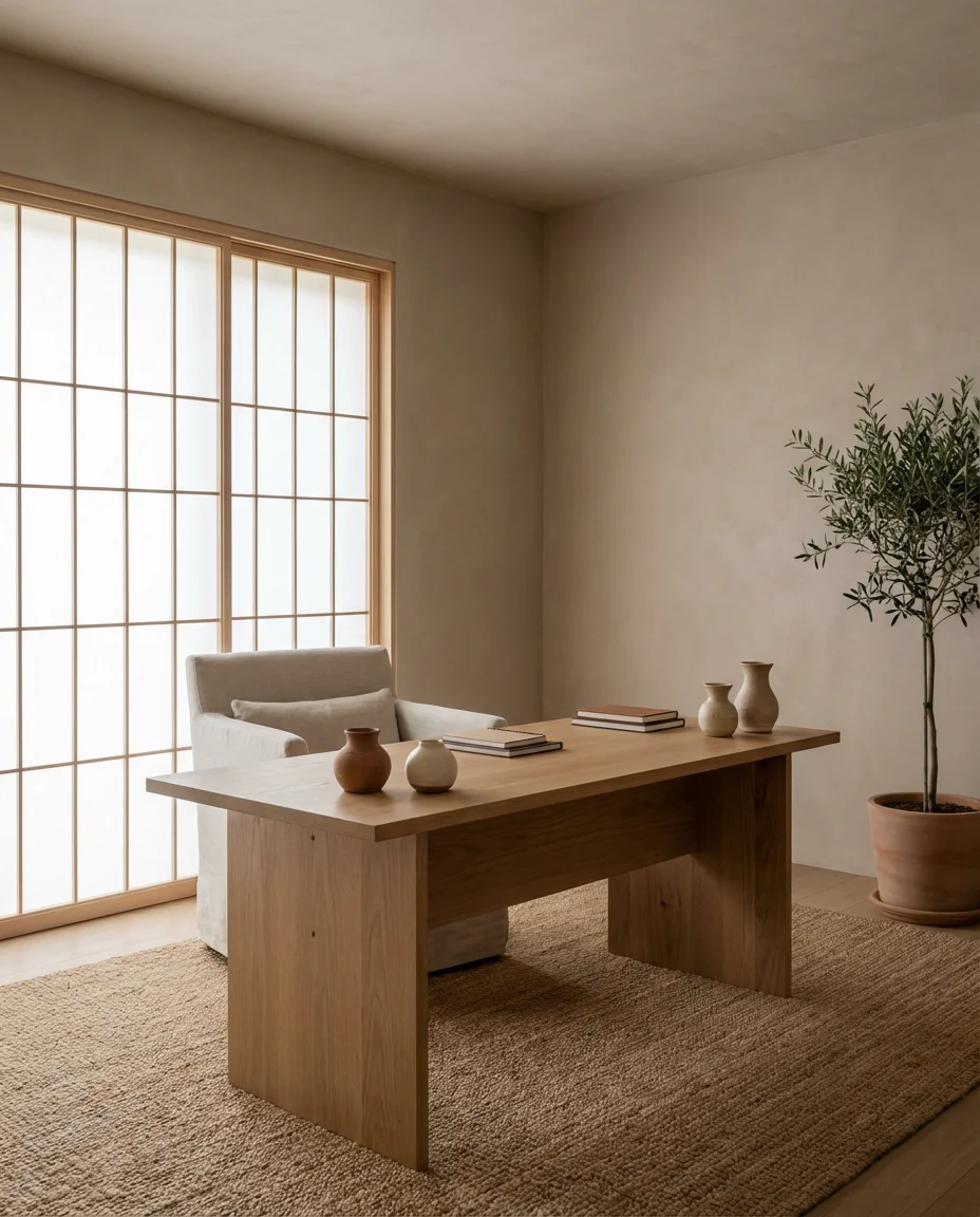 Japandi Home Office Calm 1