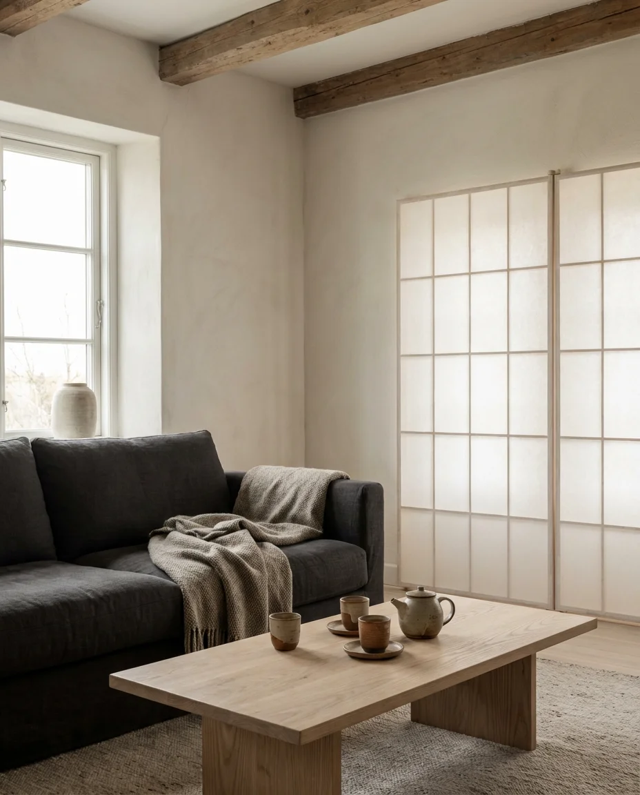 Japandi Living Room Blending East and West 2