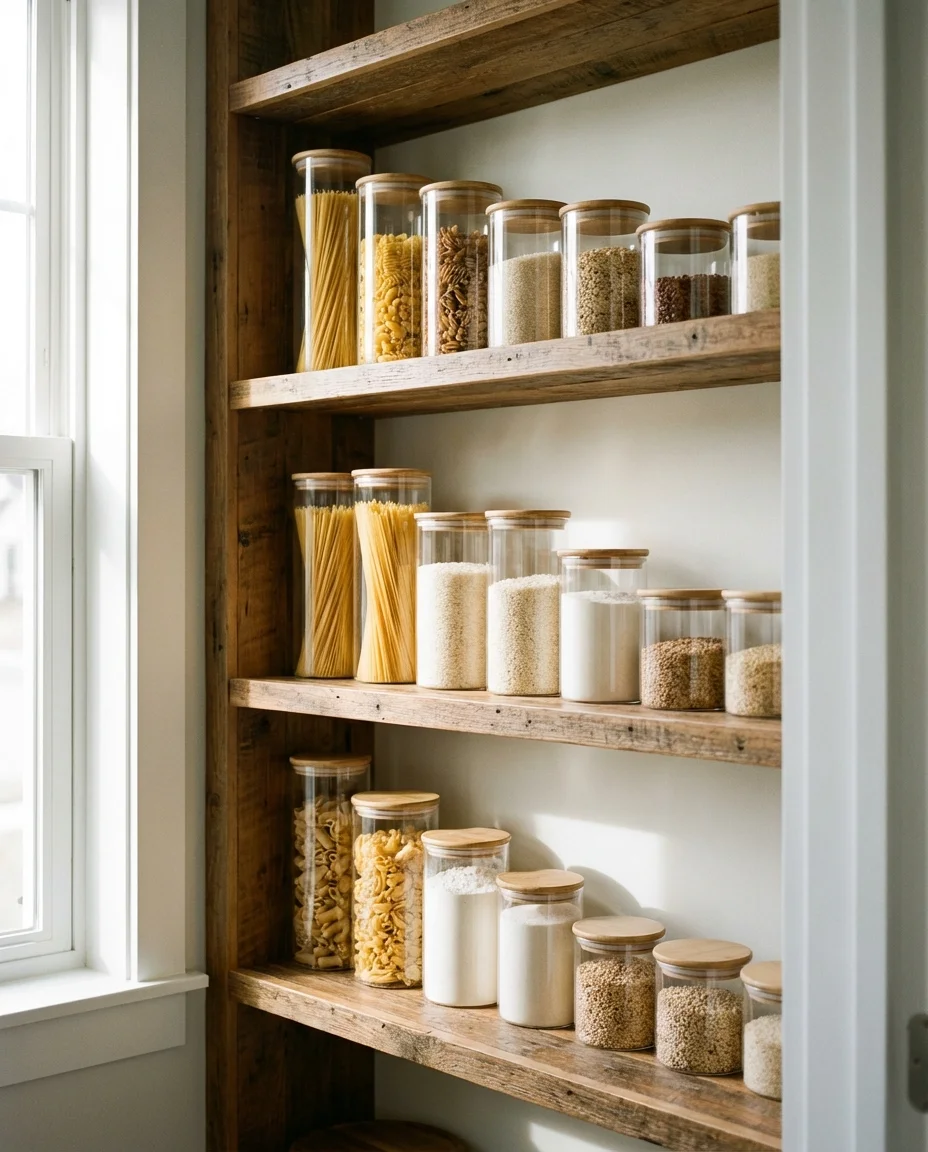 Kitchen Food Storage Ideas With Matching Canisters 1