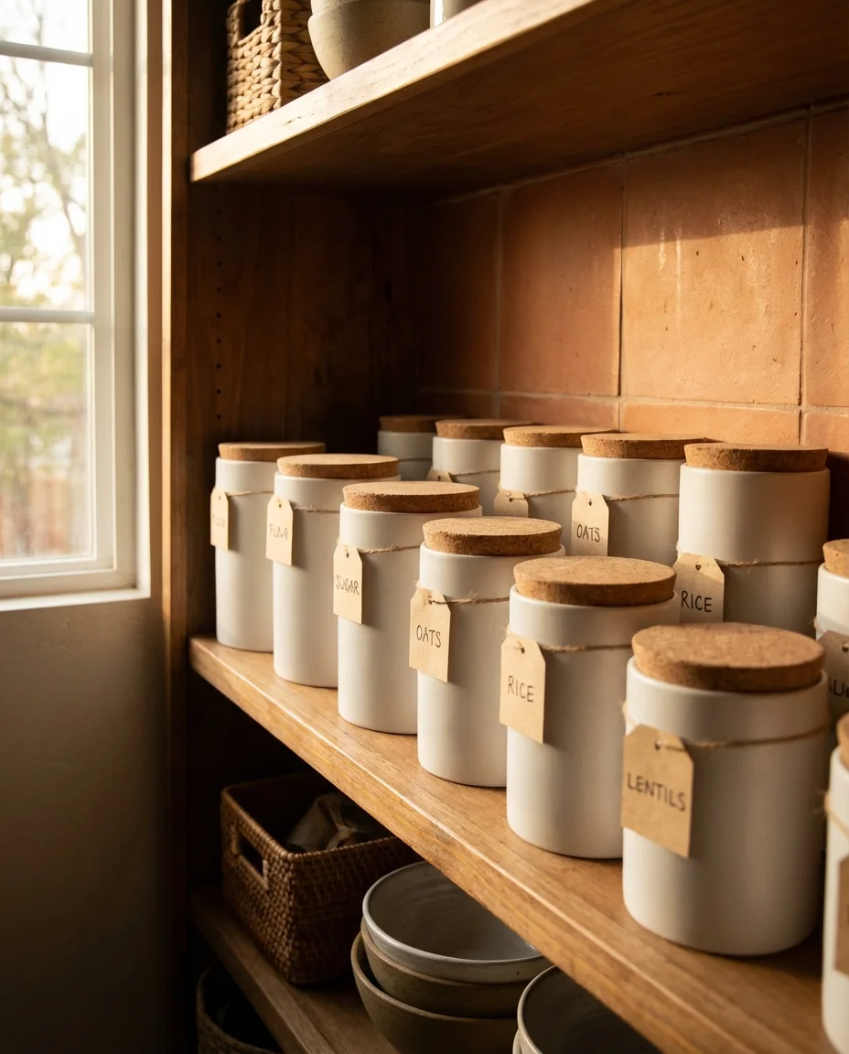 Kitchen Food Storage Ideas With Matching Canisters 2
