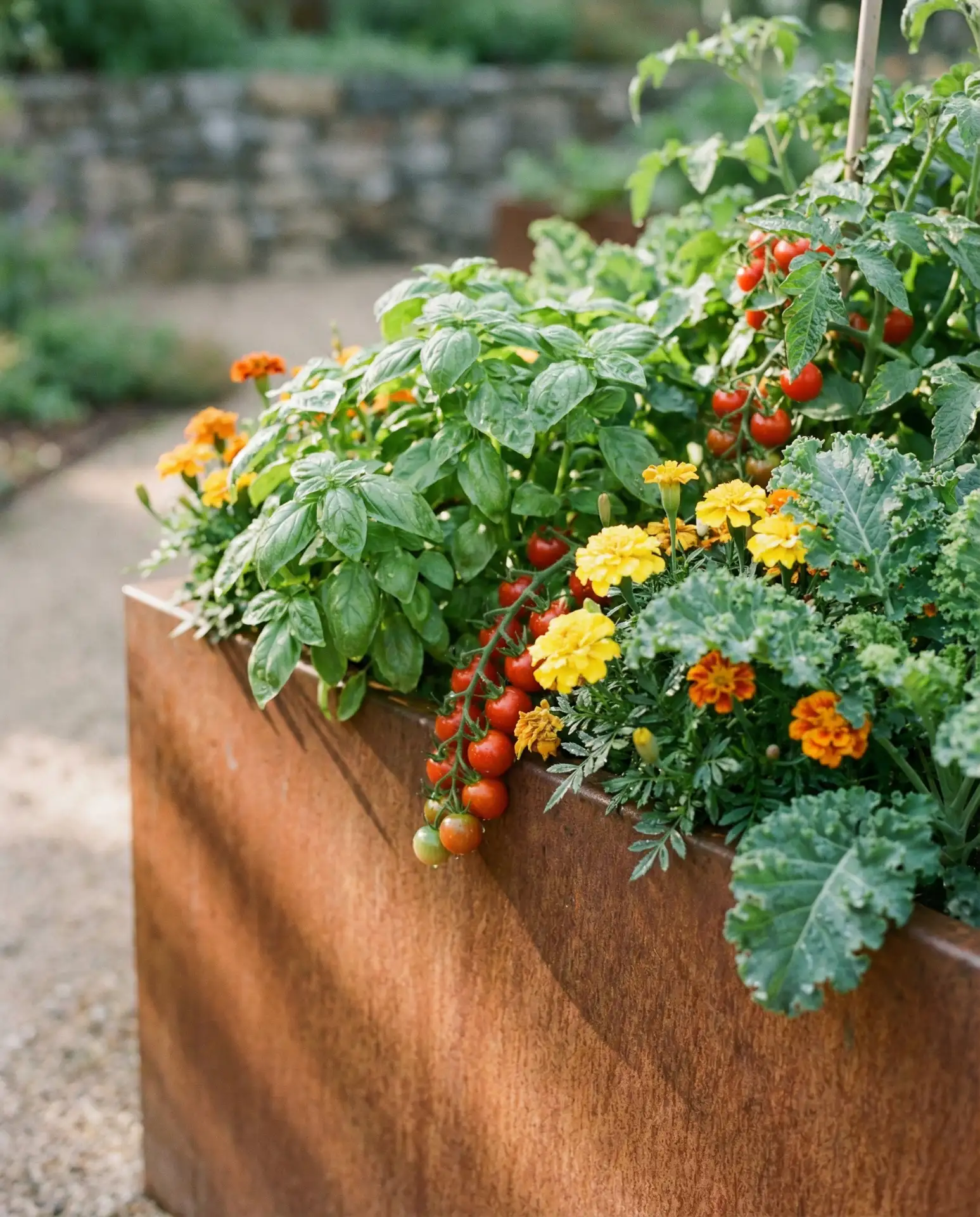 Kitchen Garden with Raised Planter Beds 1