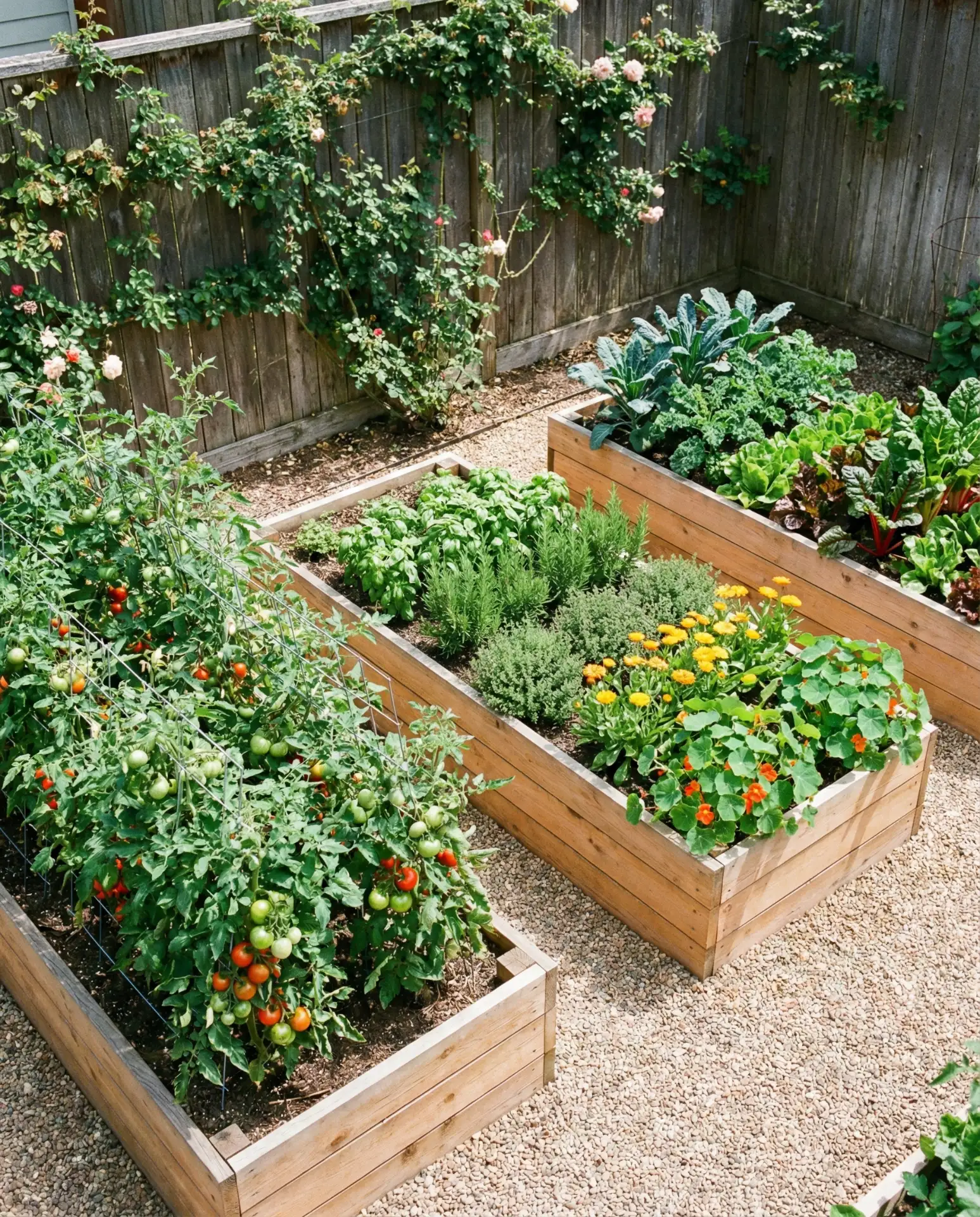 Kitchen Garden with Raised Planter Beds 2