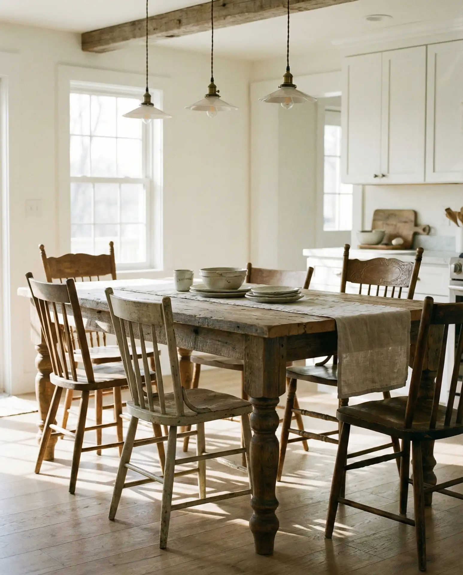 Large Farmhouse Table as Eat-In Island 1