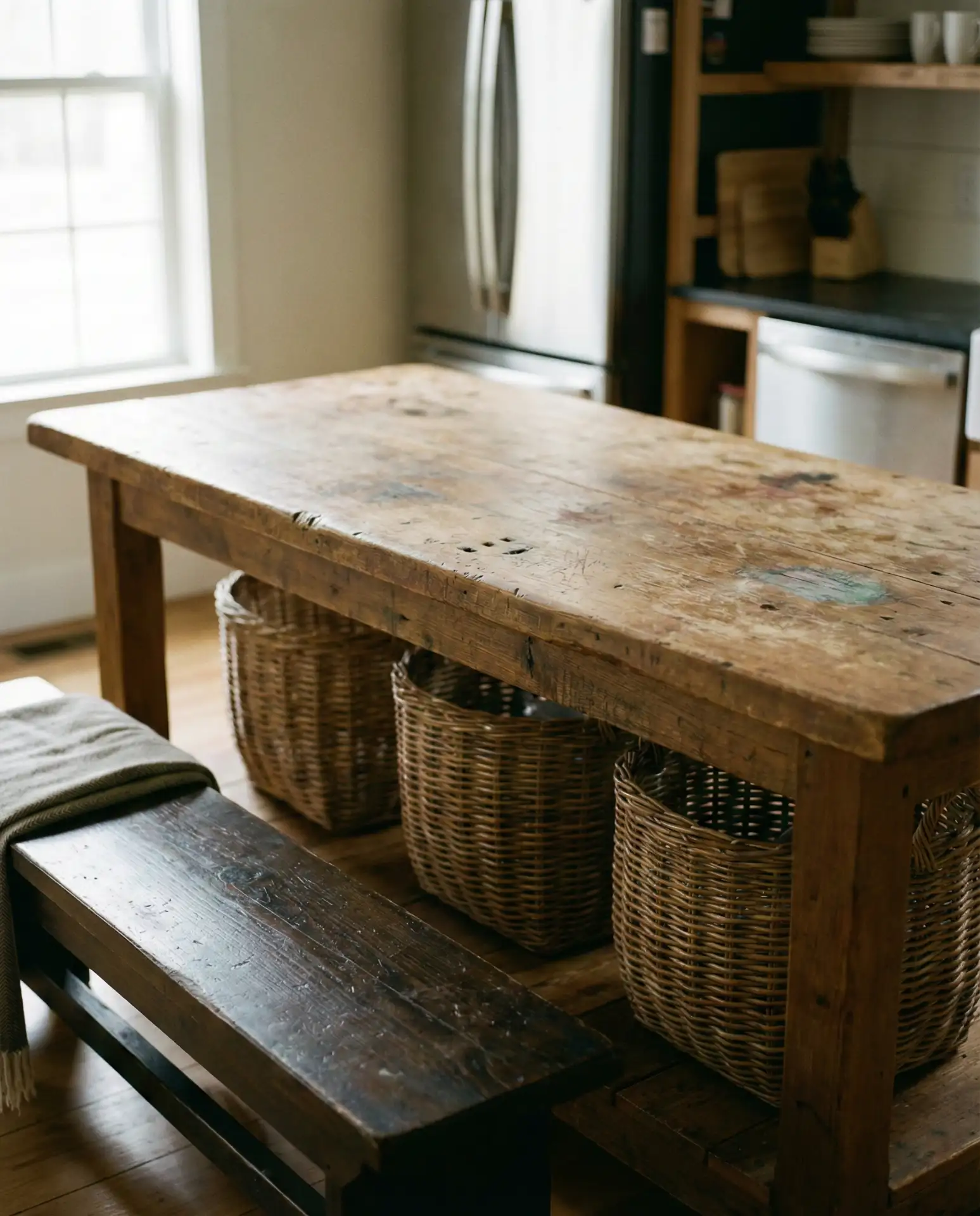 Large Farmhouse Table as Eat-In Island 2