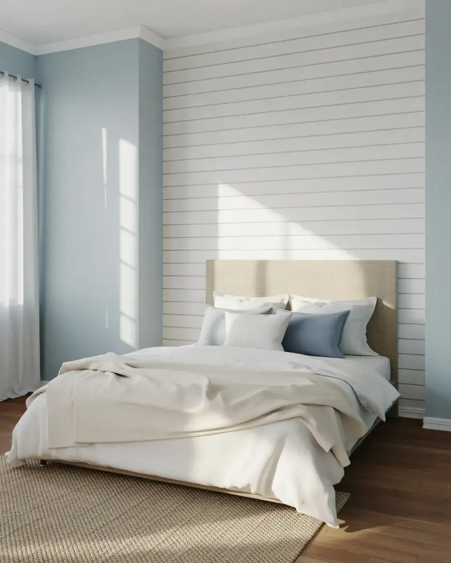 Light Airy Blue with White Shiplap Walls 1