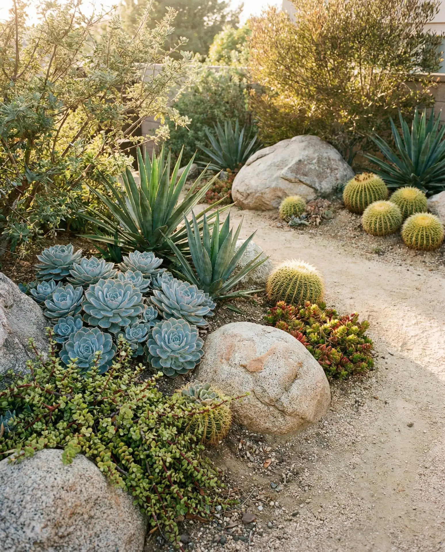 Low-Maintenance Succulent and Rock Garden 1