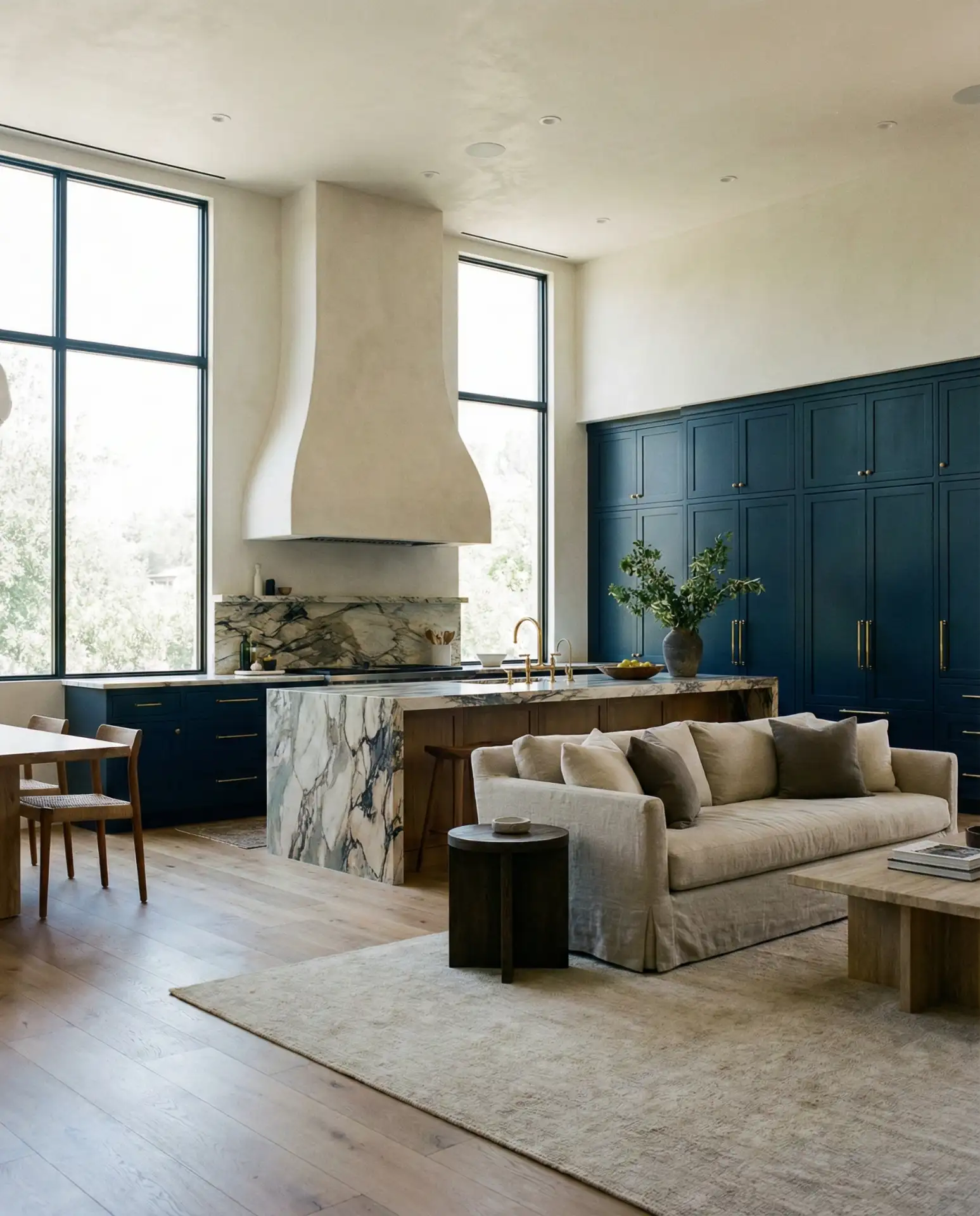 Luxury Open Kitchen Plans with Island Seating 1