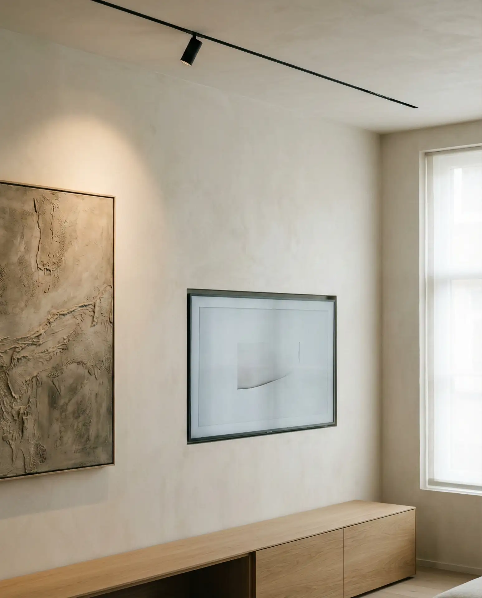 Luxury TV Display Wall with Art Gallery Feel 2