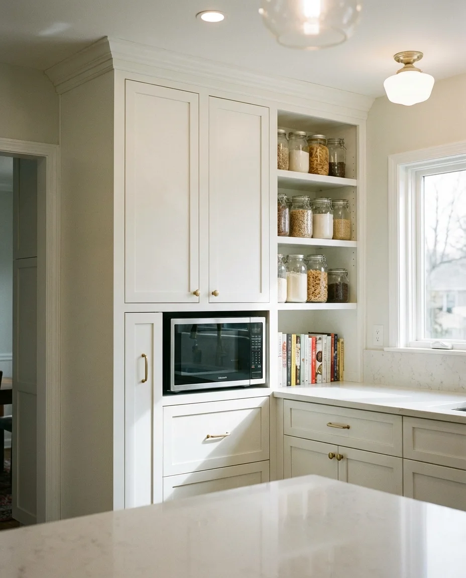 Microwave-in Pantry Cabinet Design 1
