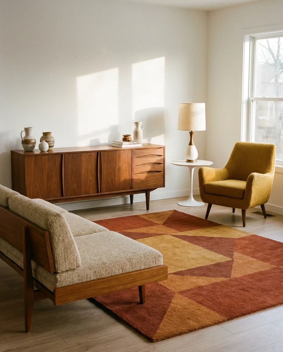 Mid-Century Modern Living Room Reimagined 1