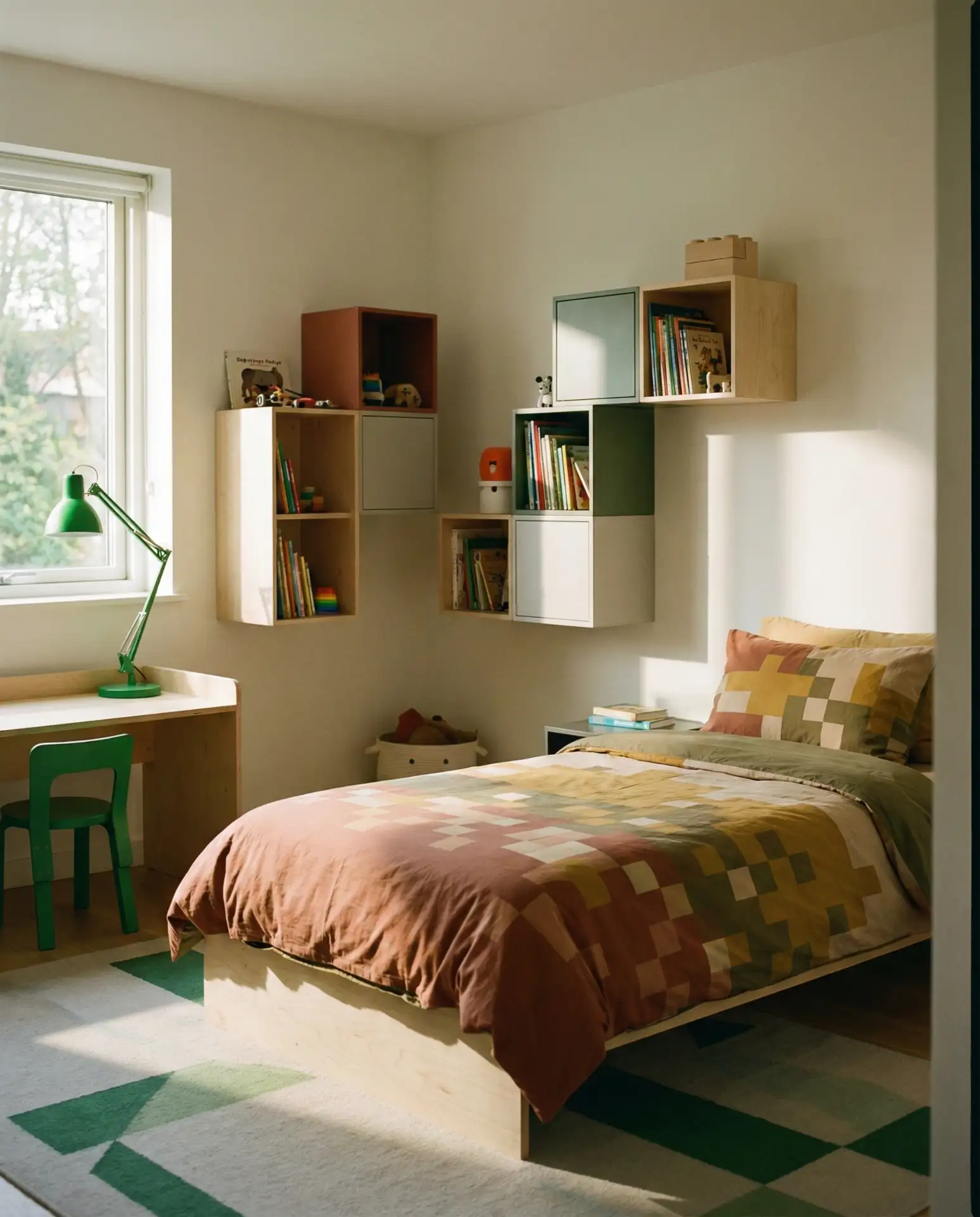 Minecraft-Inspired Geometric Bedding 2