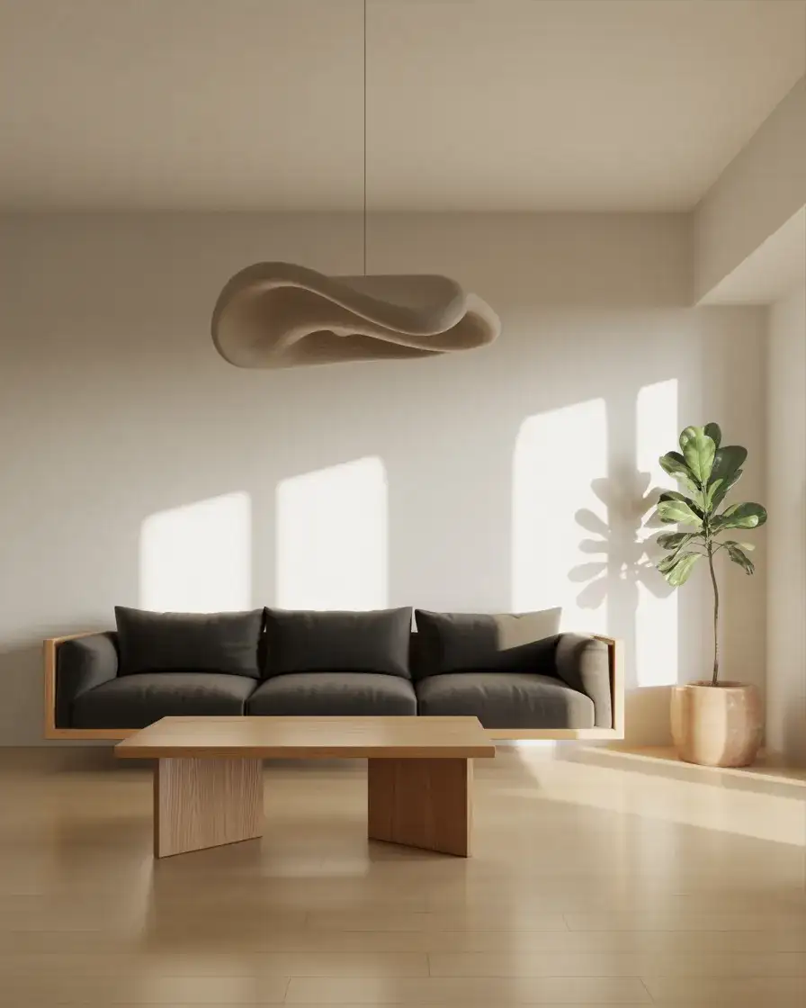 Minimalist Design with Statement Lighting 1