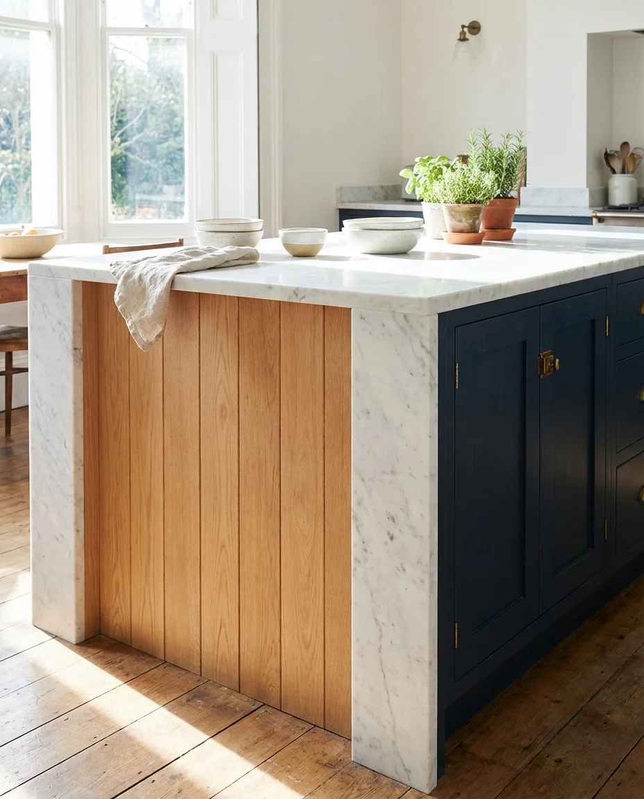 Mixed Material Cabinets Combining Wood and Painted Finishes 2