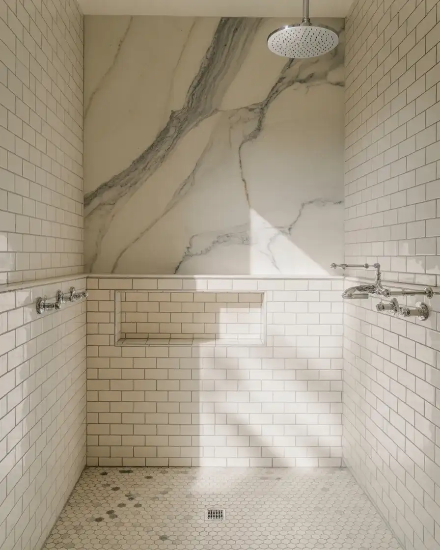 Mixed Material Shower Walls 2