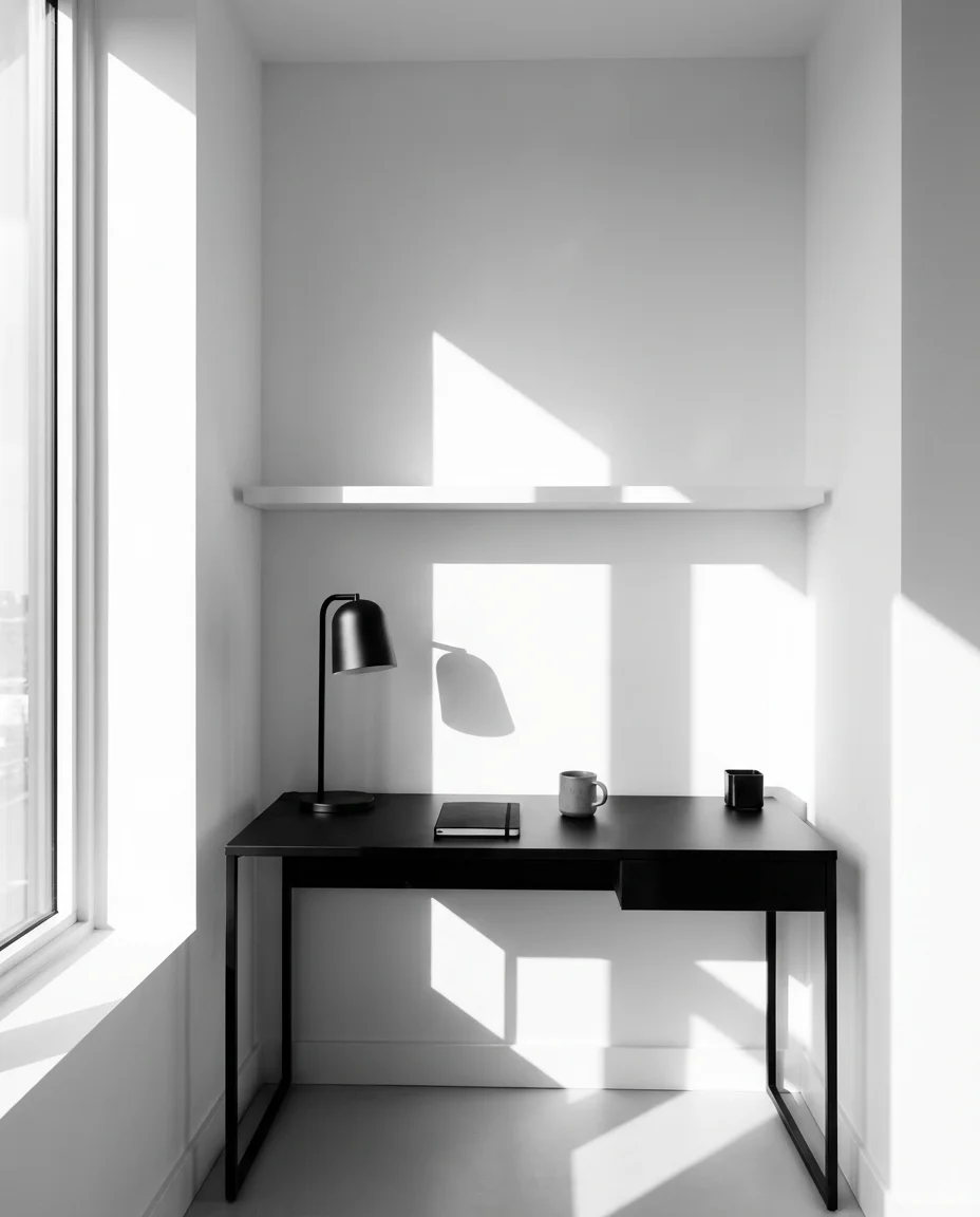 Modern Minimalist Black and White Office 2