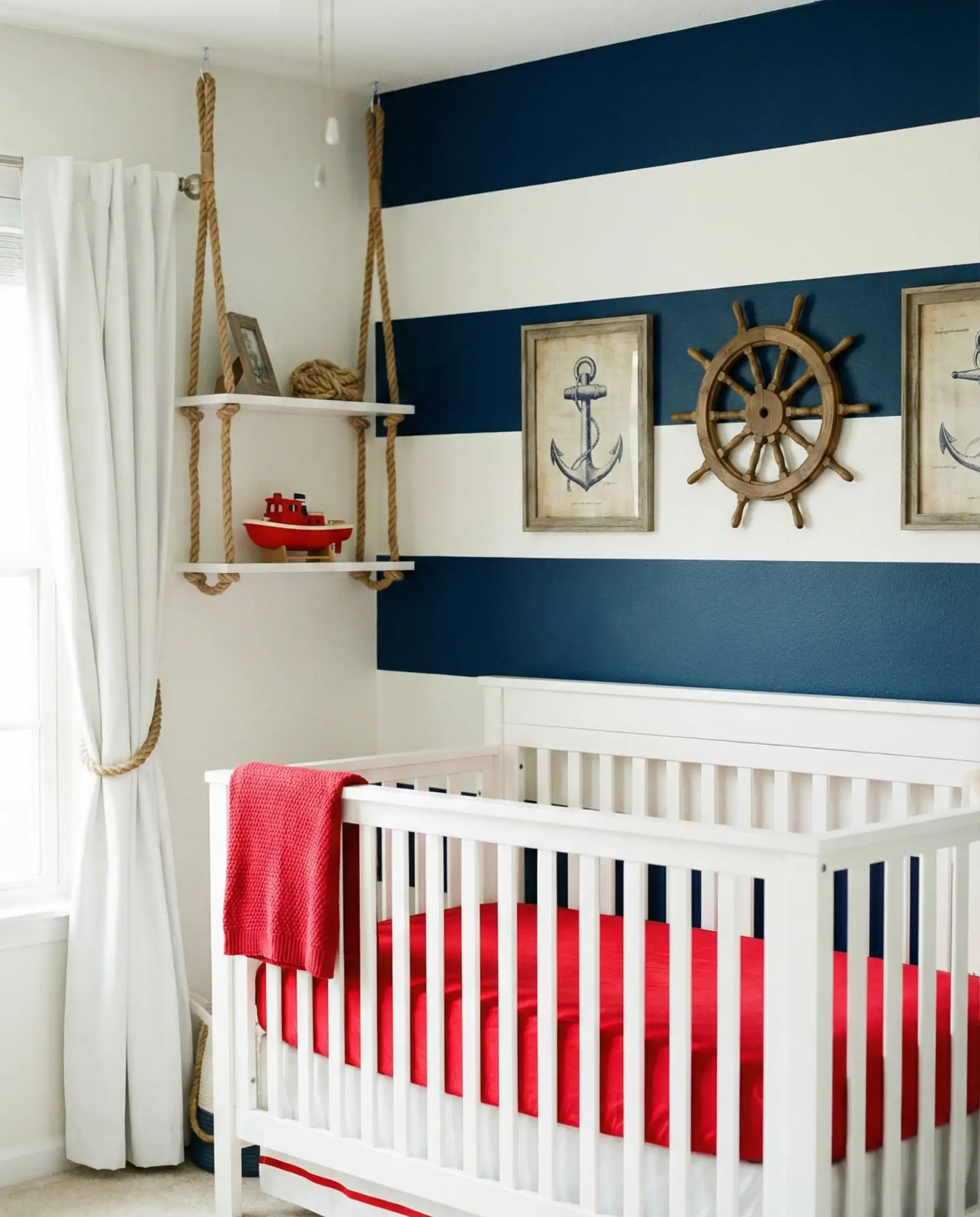 Nautical Coastal Blue Stripes 1