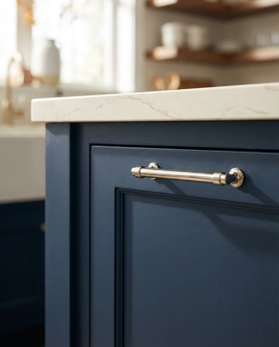 Navy Blue Island as a Focal Statement 2