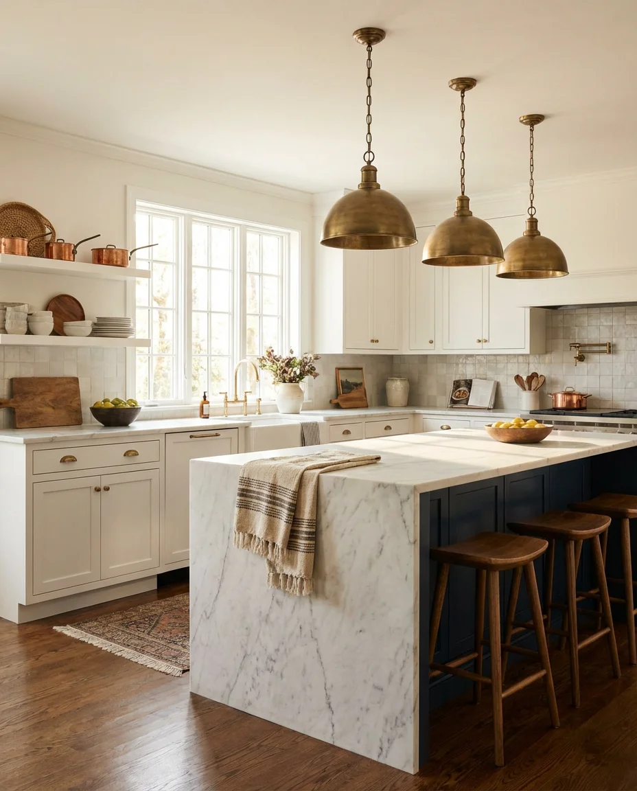 Navy Blue Kitchen Island as a Statement Piece 1