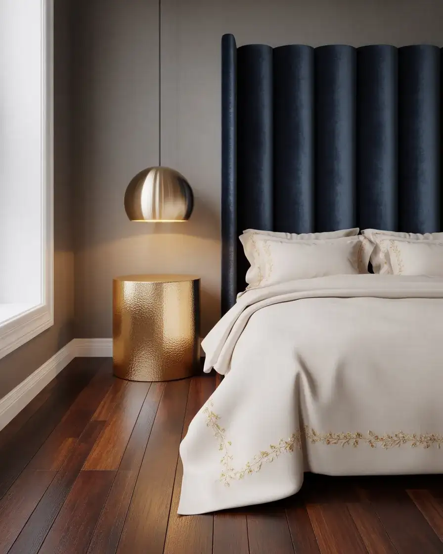 Navy Blue and Gold Luxury Bedroom 2