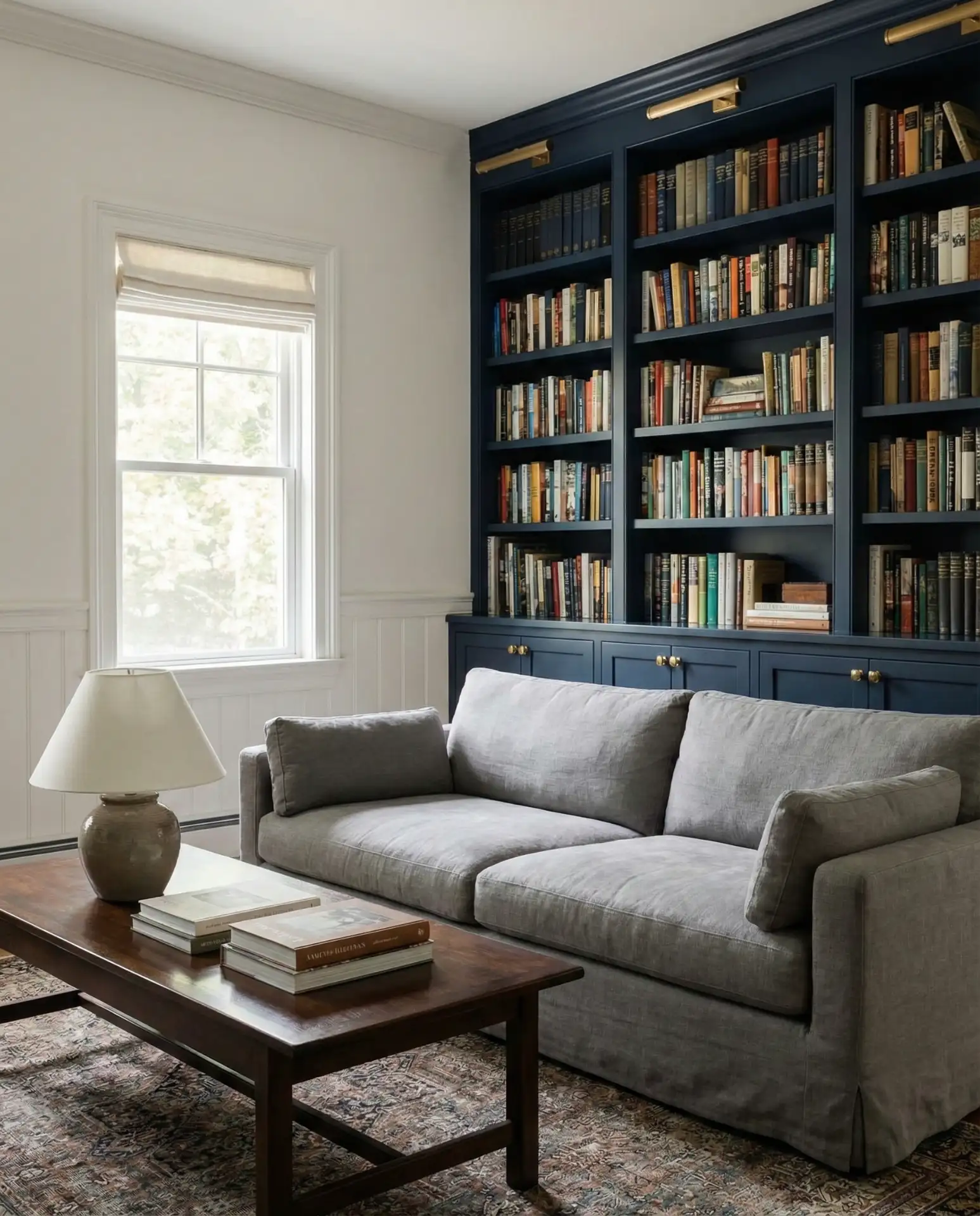 Navy Blue and Grey Living Room 2