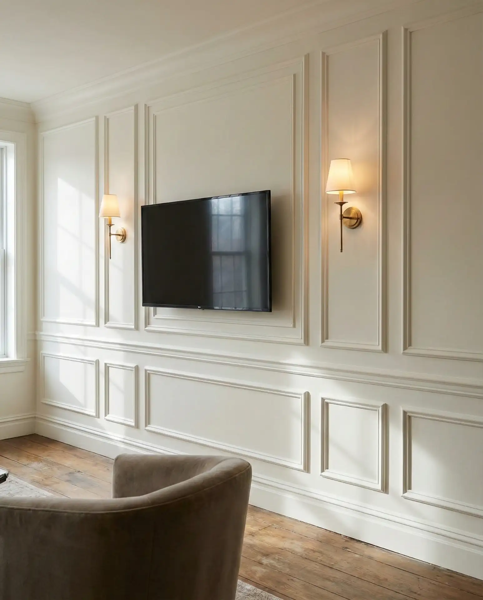 Neo Classic TV Wall with Decorative Molding 1