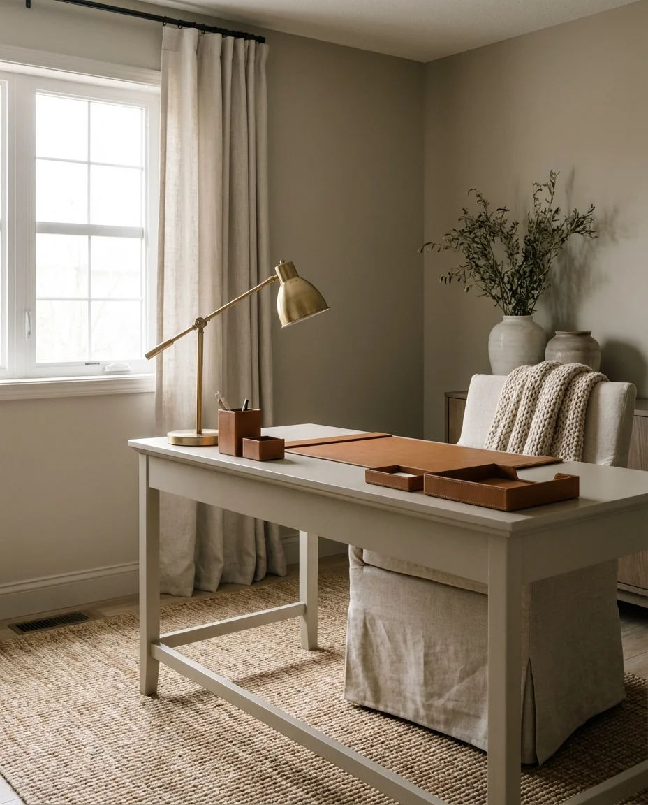 Neutral Tonal Contemporary Home Office 1