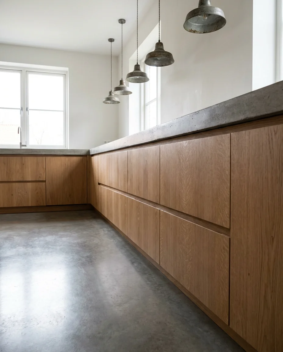 Oak Cabinets with a Modern Matte Finish 1