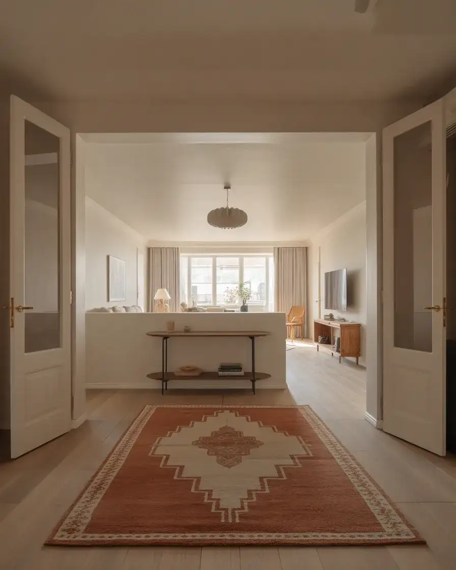 Open Foyer with Statement Area Rug 2